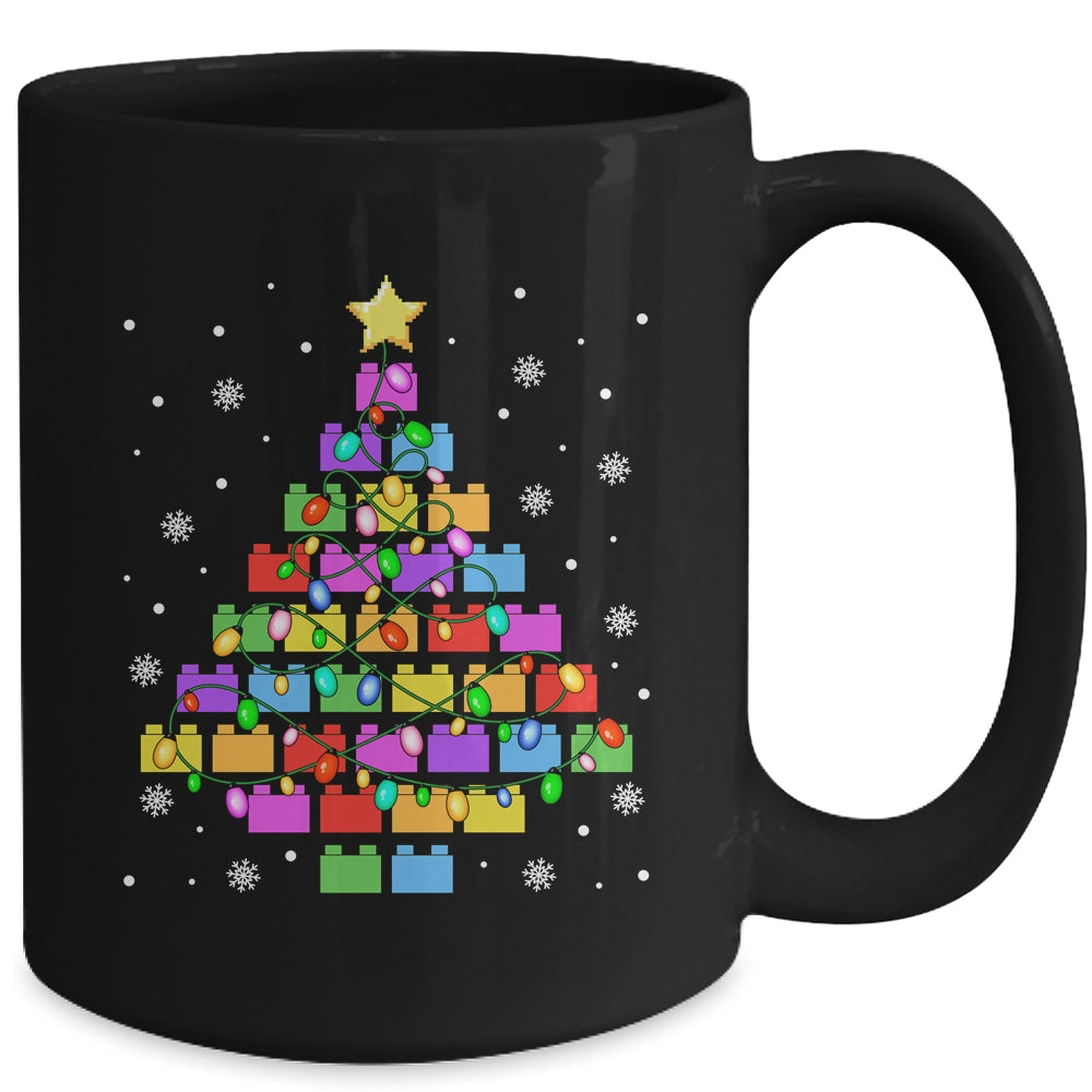 Block Brick Building Tree Christmas Xmas Master Builder Kids Mug | siriusteestore