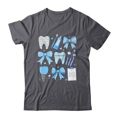 Blue Coquette Bow Cute Teeth Dentist Squad Dental Assistant Shirt & Hoodie | siriusteestore