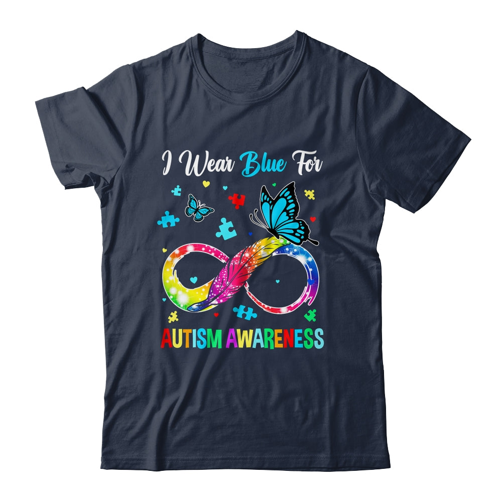 Blue For Autism Awareness Infinity Butterfly Women Men Kids Shirt & Tank Top | siriusteestore