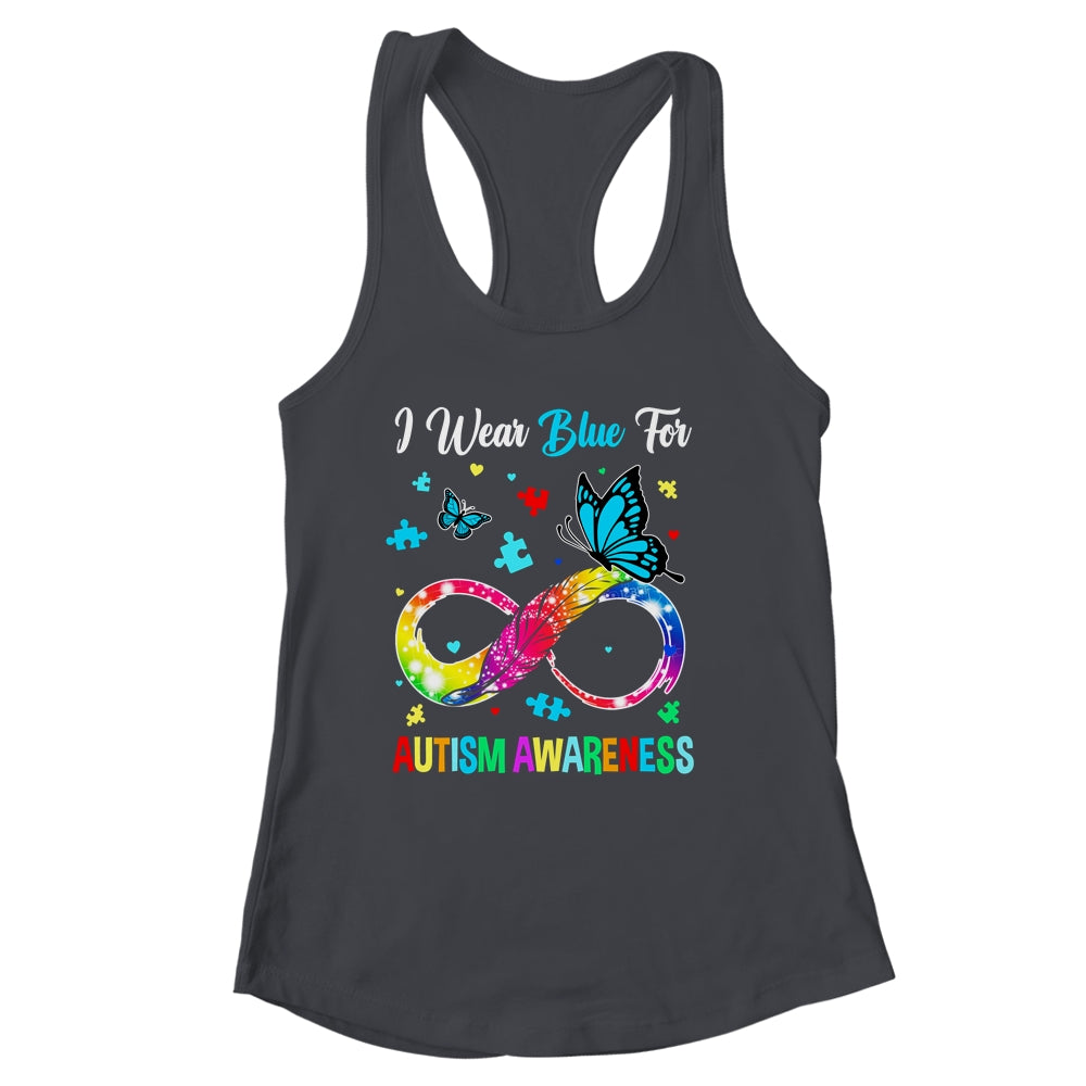 Blue For Autism Awareness Infinity Butterfly Women Men Kids Shirt & Tank Top | siriusteestore