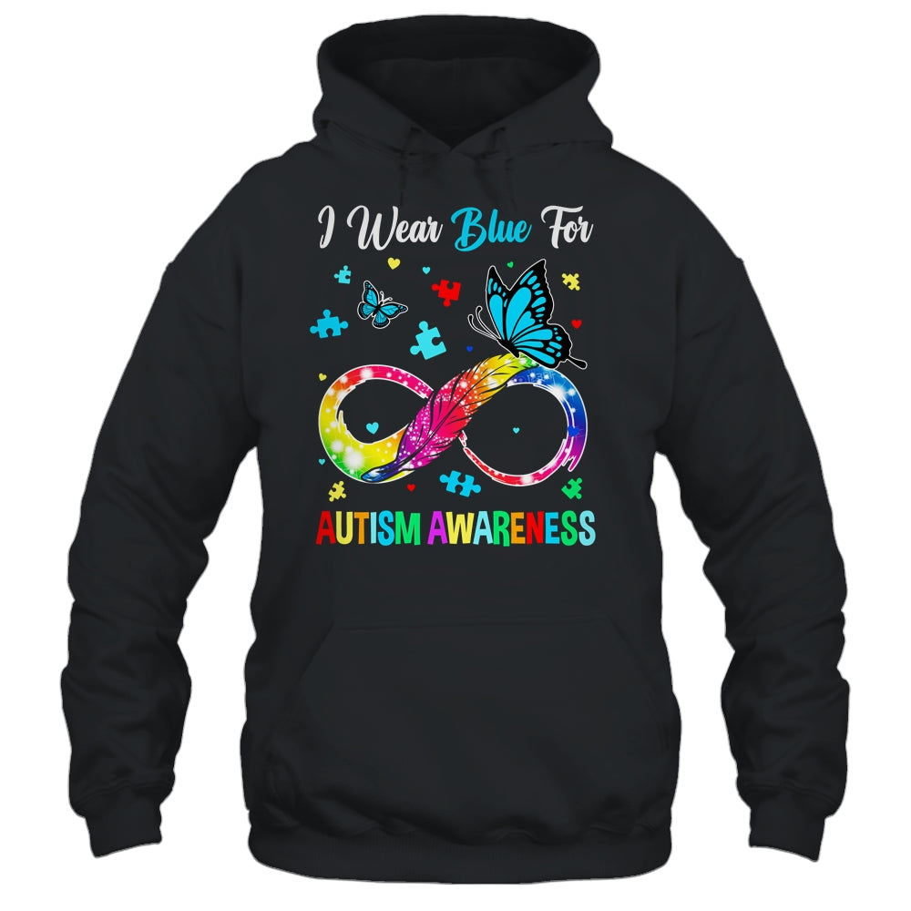 Blue For Autism Awareness Infinity Butterfly Women Men Kids Shirt & Tank Top | siriusteestore