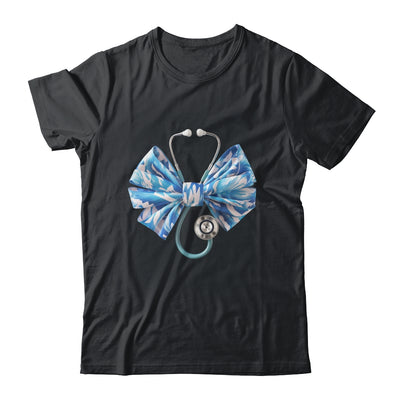 Blue Nurse Coquette Bow Stethoscope Nursing Medical Doctor Shirt & Tank Top | siriusteestore