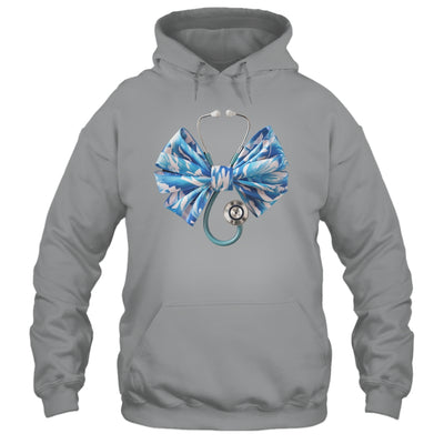 Blue Nurse Coquette Bow Stethoscope Nursing Medical Doctor Shirt & Tank Top | siriusteestore
