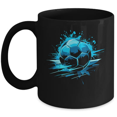Blue Soccer Player Sport For Boys Mens Ball Soccer Girls Kids Mug | siriusteestore