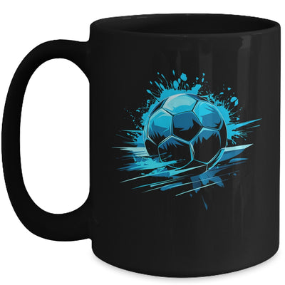 Blue Soccer Player Sport For Boys Mens Ball Soccer Girls Kids Mug | siriusteestore