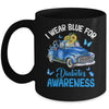Blue Truck Sunflower I Wear Blue For Diabetes Awareness Mug | siriusteestore