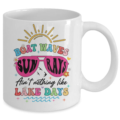 Boat Wave Sun Rays Ain't Nothing Like Lake Days Summer Mug | siriusteestore