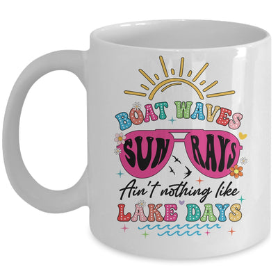Boat Wave Sun Rays Ain't Nothing Like Lake Days Summer Mug | siriusteestore