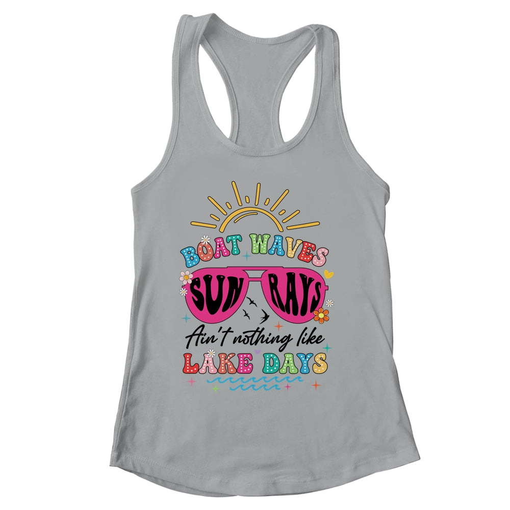 Boat Wave Sun Rays Ain't Nothing Like Lake Days Summer Shirt & Tank Top | siriusteestore