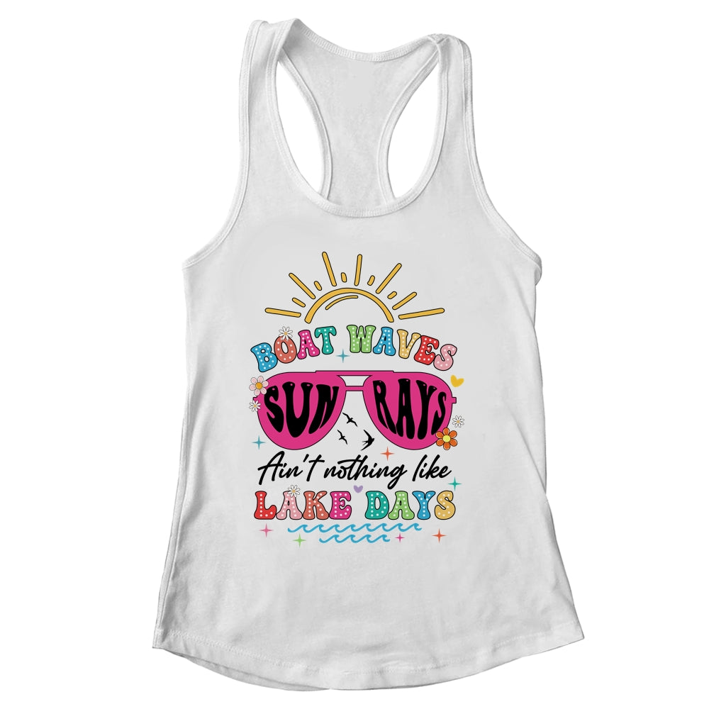 Boat Wave Sun Rays Ain't Nothing Like Lake Days Summer Shirt & Tank Top | siriusteestore