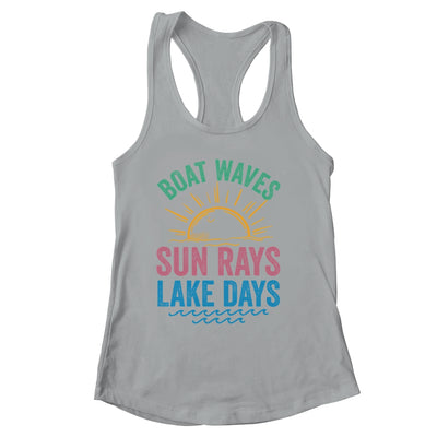 Boat Waves Sun Rays Lake Days Cute Retro 70s Summer Vacation Shirt & Tank Top | siriusteestore