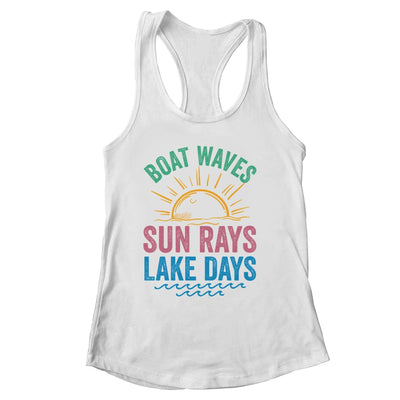 Boat Waves Sun Rays Lake Days Cute Retro 70s Summer Vacation Shirt & Tank Top | siriusteestore