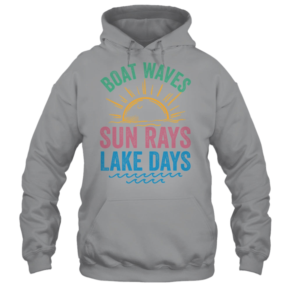 Boat Waves Sun Rays Lake Days Cute Retro 70s Summer Vacation Shirt & Tank Top | siriusteestore