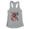 Boho 4th Of July Strawberry Patriotic Independence Day Shirt & Tank Top | siriusteestore