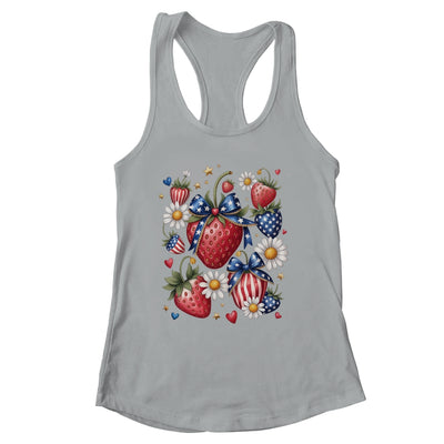 Boho 4th Of July Strawberry Patriotic Independence Day Shirt & Tank Top | siriusteestore