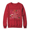 Boho Floral Christmas Tree Pink Christmas Xmas Girls Women Shirt & Sweatshirt | siriusteestore