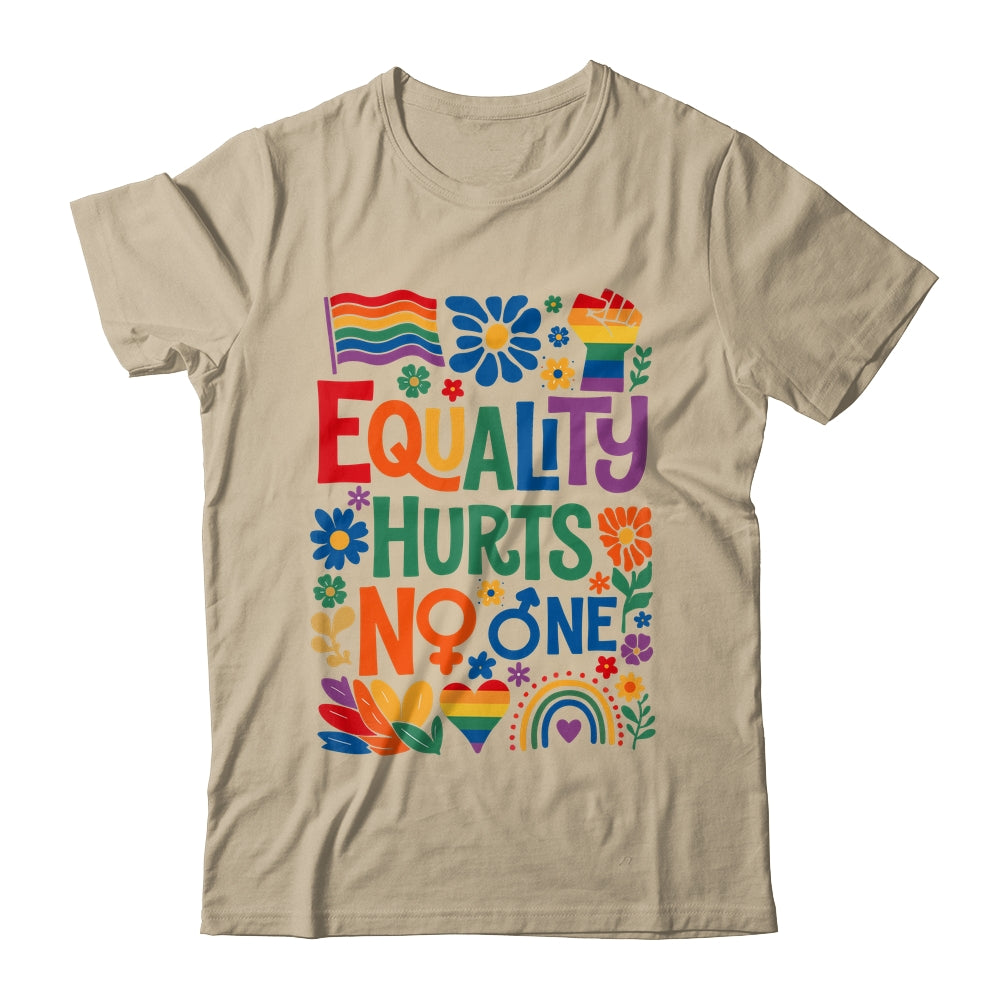Boho Floral Equality Hurts No One Support LGBTQ Pride Month Shirt & Hoodie | siriusteestore