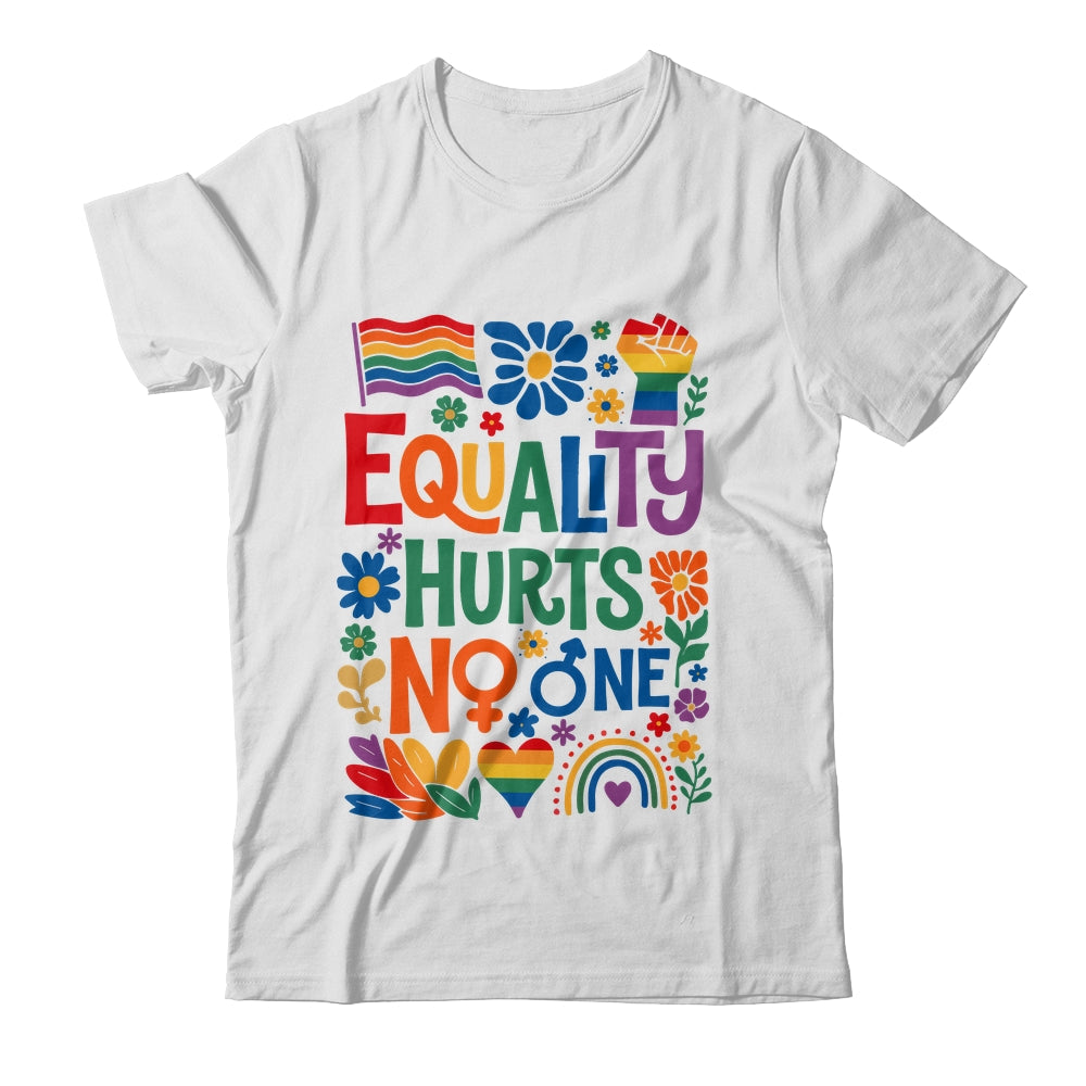 Boho Floral Equality Hurts No One Support LGBTQ Pride Month Shirt & Hoodie | siriusteestore