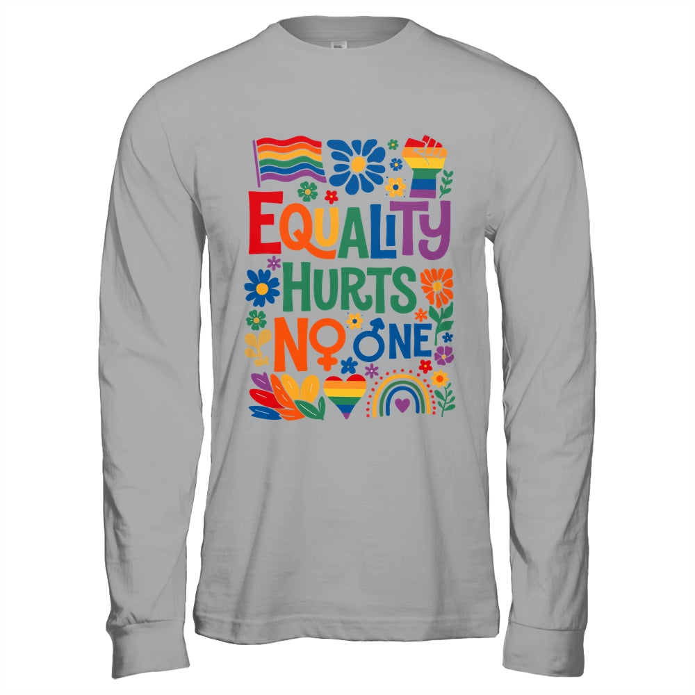Boho Floral Equality Hurts No One Support LGBTQ Pride Month Shirt & Hoodie | siriusteestore
