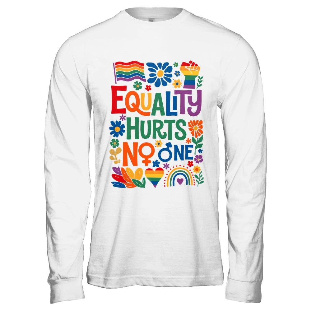 Boho Floral Equality Hurts No One Support LGBTQ Pride Month Shirt & Hoodie | siriusteestore
