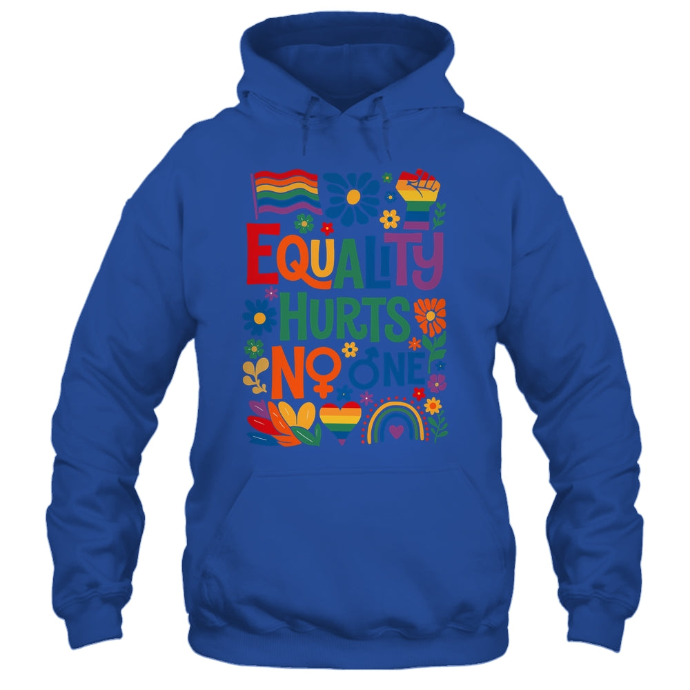 Boho Floral Equality Hurts No One Support LGBTQ Pride Month Shirt & Hoodie | siriusteestore