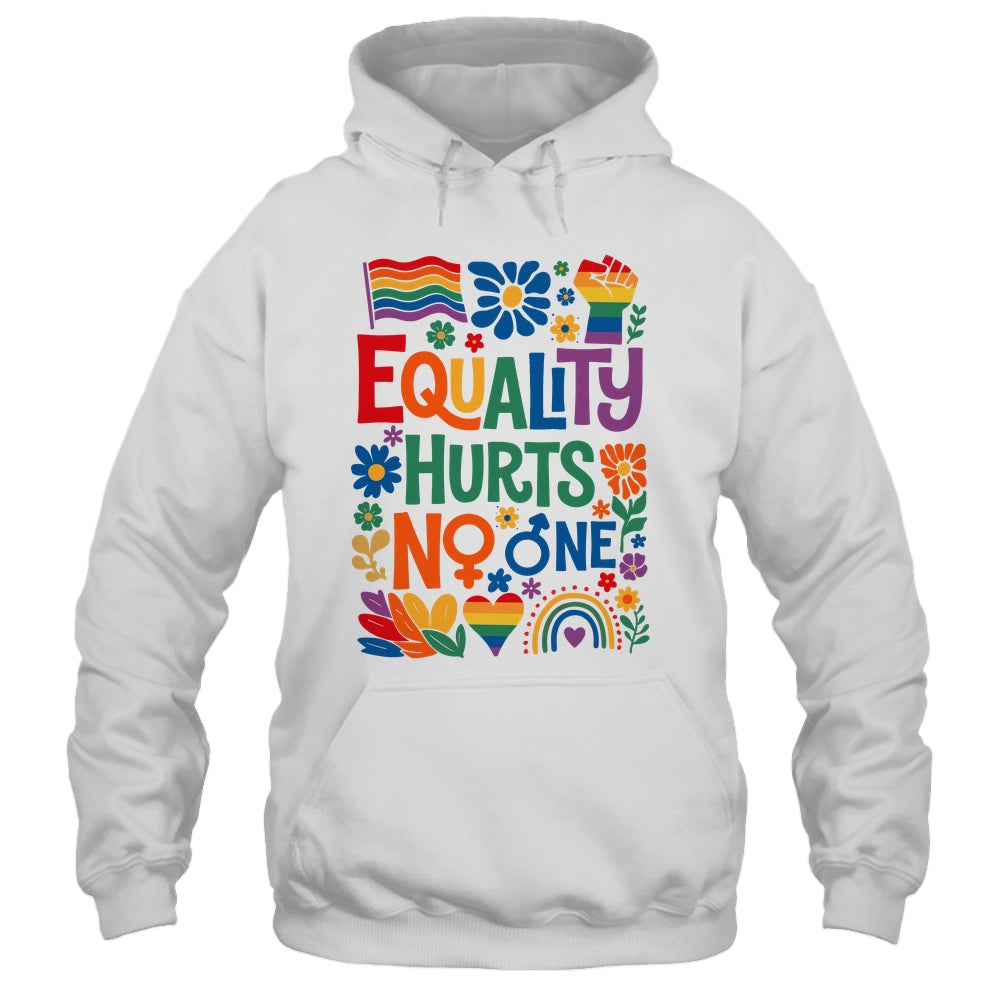 Boho Floral Equality Hurts No One Support LGBTQ Pride Month Shirt & Hoodie | siriusteestore