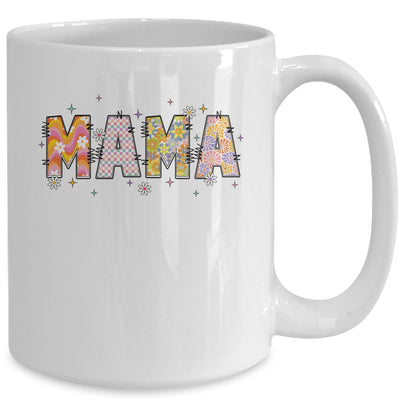 Boho Floral Mama Mothers Day Funny Mom Adjectives Abstract Mug | siriusteestore