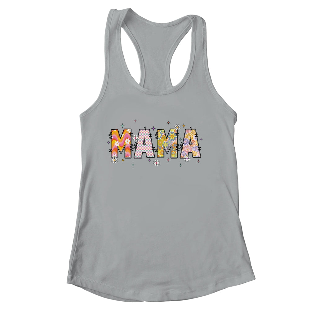 Boho Floral Mama Mothers Day Funny Mom Adjectives Abstract Shirt & Tank Top | siriusteestore