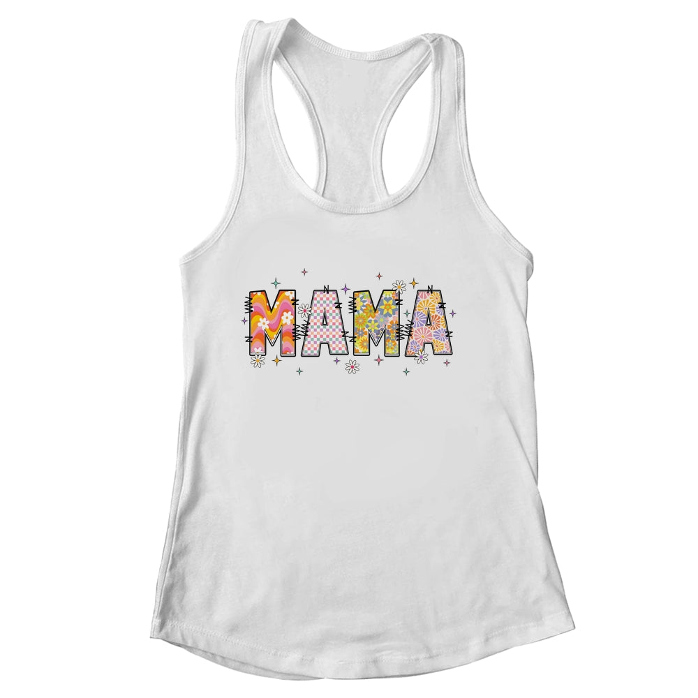 Boho Floral Mama Mothers Day Funny Mom Adjectives Abstract Shirt & Tank Top | siriusteestore