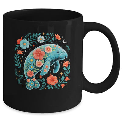 Boho Floral Manatee Summer Ocean Beach Lover Sea Animal Mug | siriusteestore