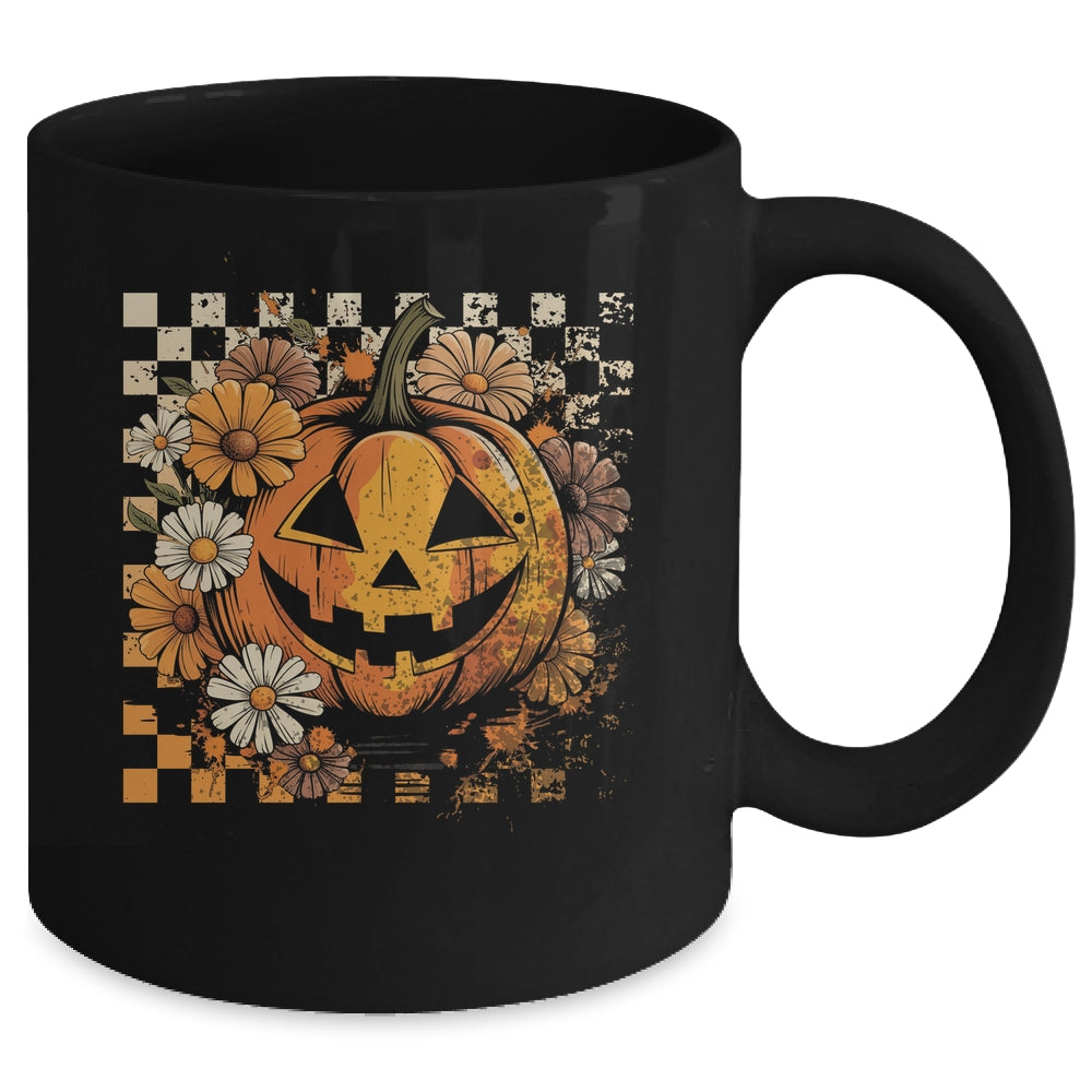 Boho Floral Pumpkin Halloween Thanksgiving Autumn Fall Mug | siriusteestore