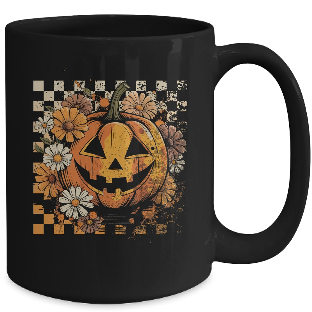 Boho Floral Pumpkin Halloween Thanksgiving Autumn Fall Mug | siriusteestore
