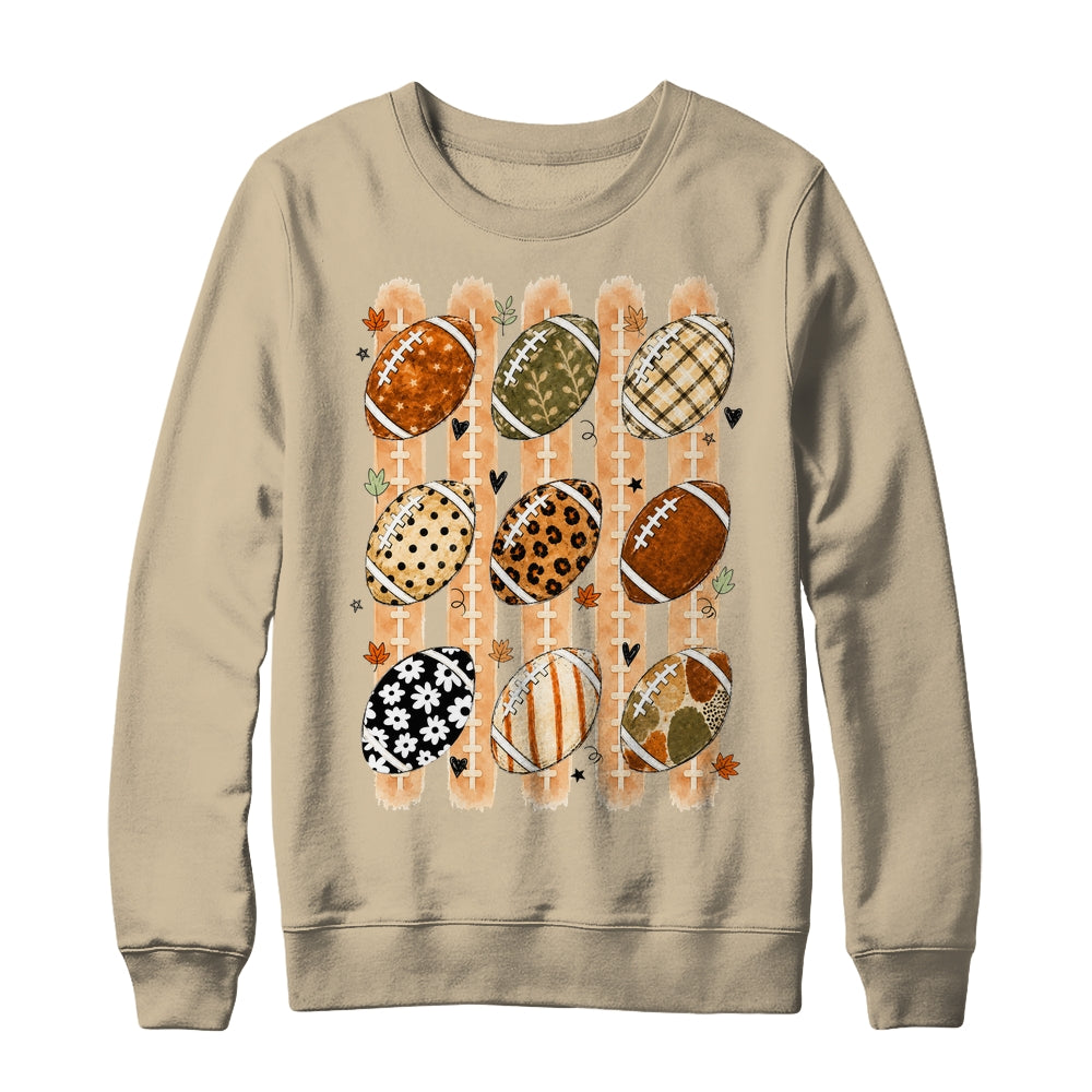 Boho Football Fall Preppy Pumpkin Cute Coquette Autumn Women Shirt & Sweatshirt | siriusteestore