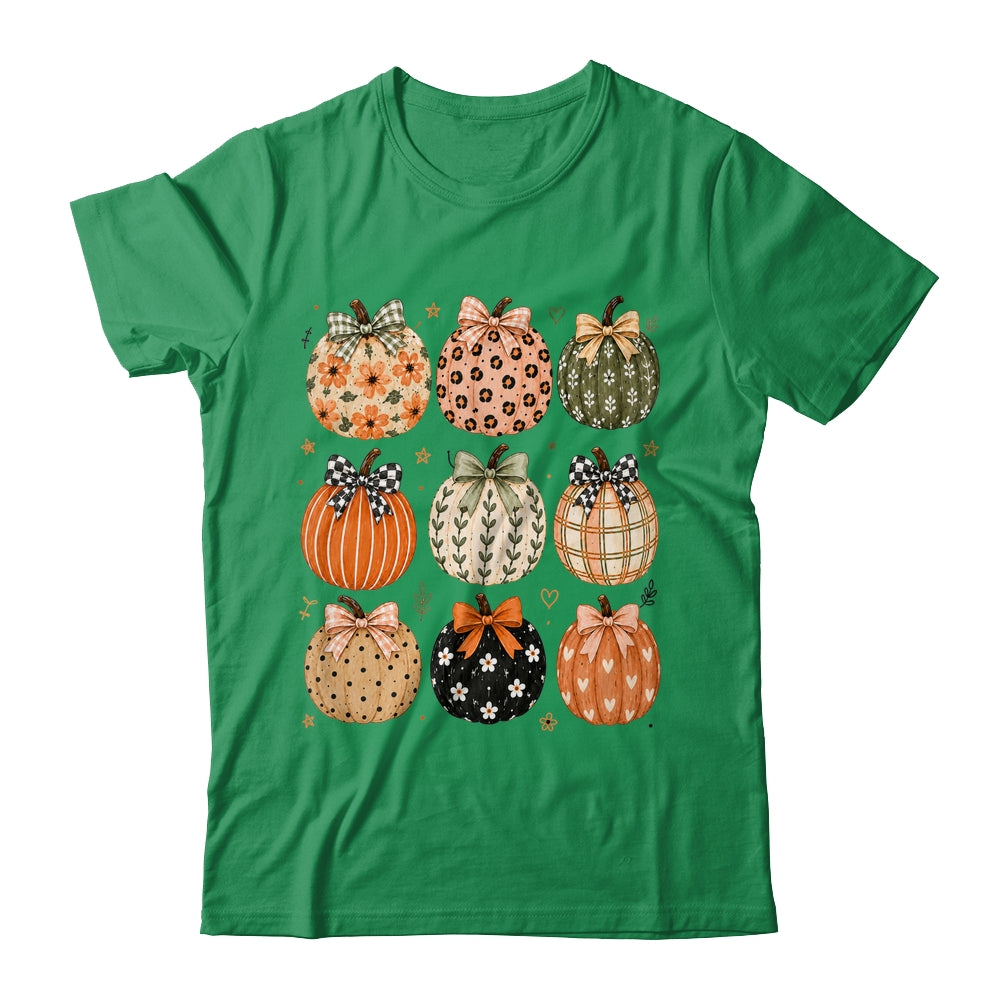 Boho Pumpkin Preppy Fall Cute Coquette Autumn Thanksgiving Shirt & Sweatshirt | siriusteestore
