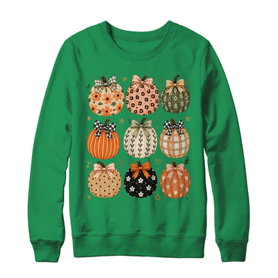 Boho Pumpkin Preppy Fall Cute Coquette Autumn Thanksgiving Shirt & Sweatshirt | siriusteestore