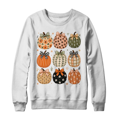 Boho Pumpkin Preppy Fall Cute Coquette Autumn Thanksgiving Shirt & Sweatshirt | siriusteestore