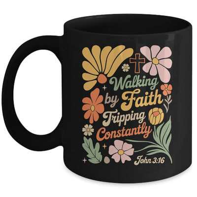 Boho Retro Christian Walking By Faith Tripping Constantly Mug | siriusteestore