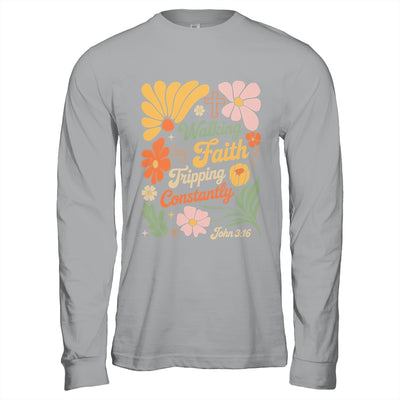 Boho Retro Christian Walking By Faith Tripping Constantly Shirt & Hoodie | siriusteestore