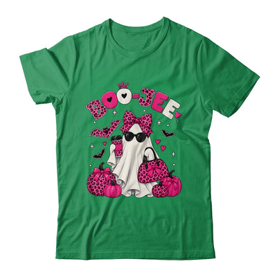 Boo-Jee Cute Ghost Halloween Leopard Bow Spooky Season Shirt & Sweatshirt | siriusteestore