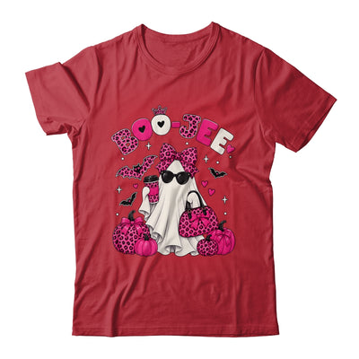 Boo-Jee Cute Ghost Halloween Leopard Bow Spooky Season Shirt & Sweatshirt | siriusteestore