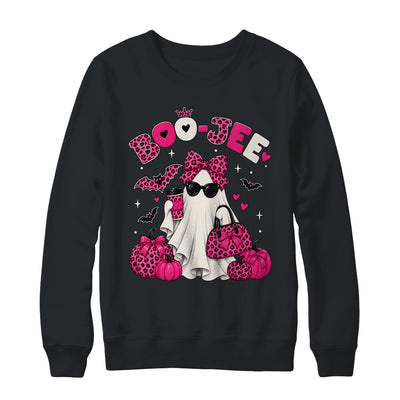 Boo-Jee Cute Ghost Halloween Leopard Bow Spooky Season Shirt & Sweatshirt | siriusteestore