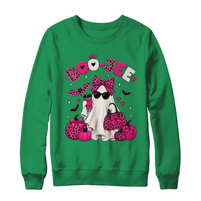 Boo-Jee Cute Ghost Halloween Leopard Bow Spooky Season Shirt & Sweatshirt | siriusteestore