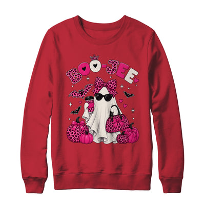 Boo-Jee Cute Ghost Halloween Leopard Bow Spooky Season Shirt & Sweatshirt | siriusteestore