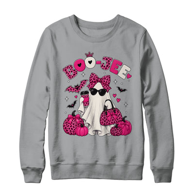 Boo-Jee Cute Ghost Halloween Leopard Bow Spooky Season Shirt & Sweatshirt | siriusteestore