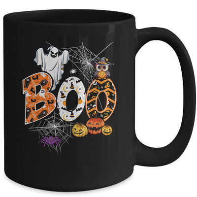 Boo Creepy Owl Pumpkin Ghost Funny Halloween Costume Mug | siriusteestore