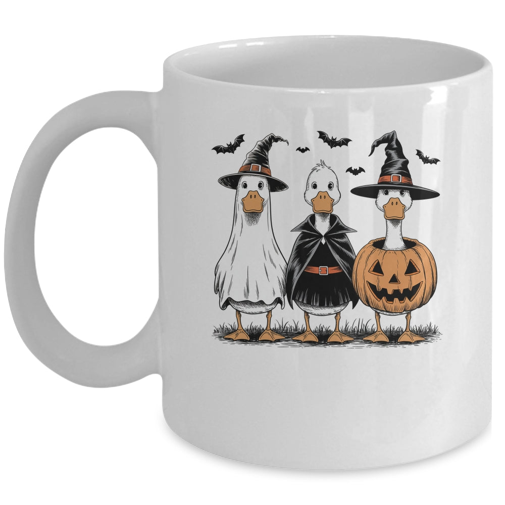 Boo Ghost Goose Halloween Goose Halloween Witch Pumpkin Mug | siriusteestore