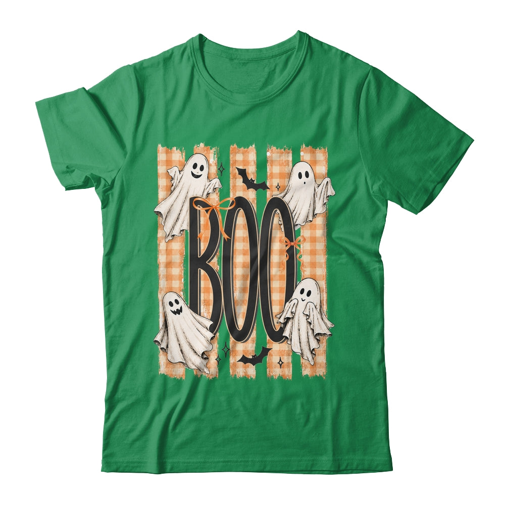Boo Spooky Striped Halloween Ghost Coquette Halloween Fall Shirt & Hoodie | siriusteestore