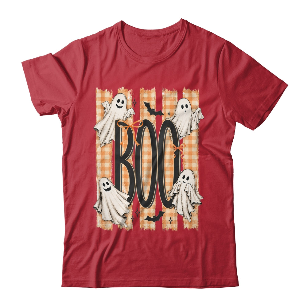 Boo Spooky Striped Halloween Ghost Coquette Halloween Fall Shirt & Hoodie | siriusteestore