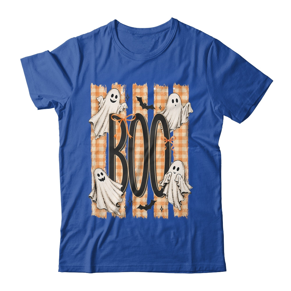 Boo Spooky Striped Halloween Ghost Coquette Halloween Fall Shirt & Hoodie | siriusteestore