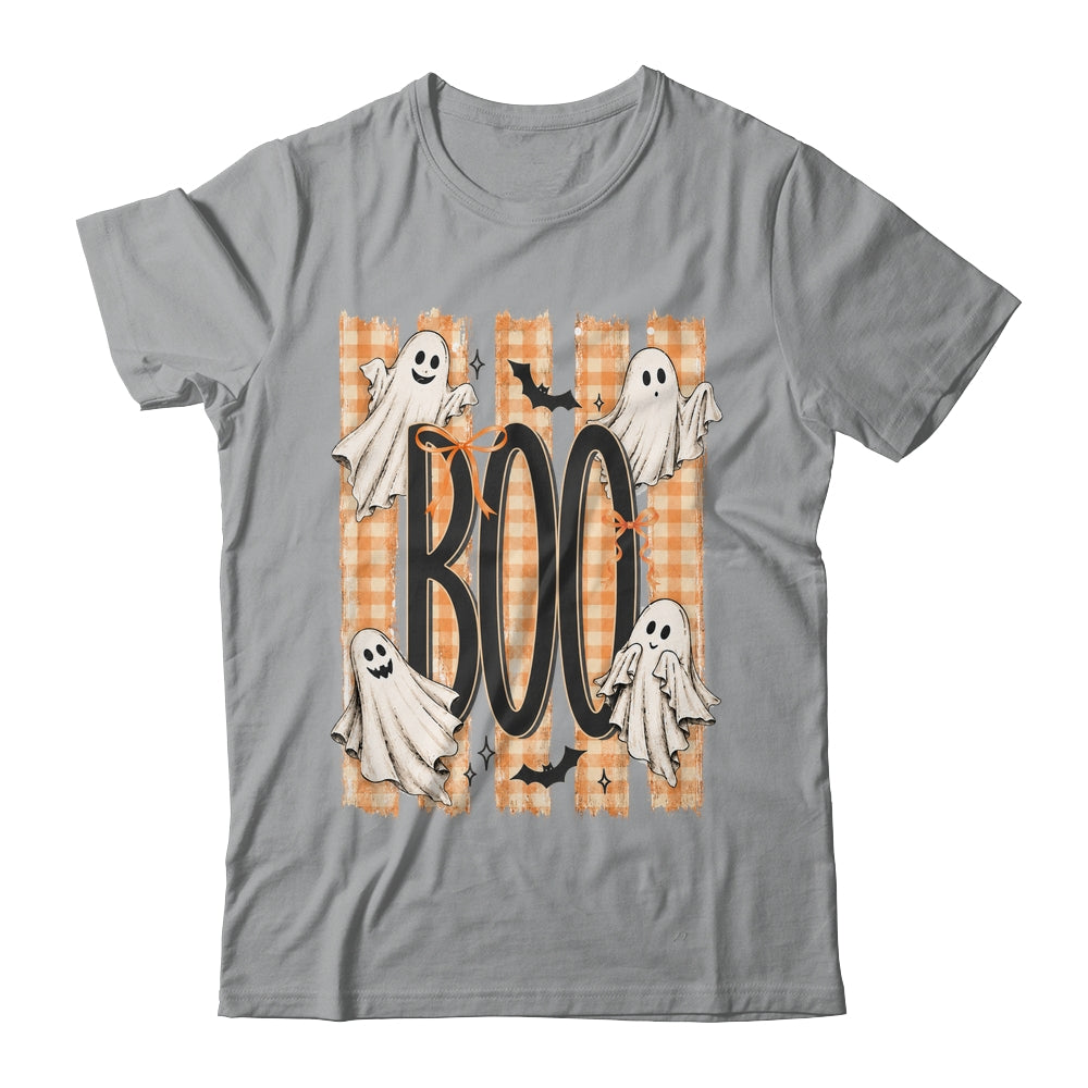 Boo Spooky Striped Halloween Ghost Coquette Halloween Fall Shirt & Hoodie | siriusteestore